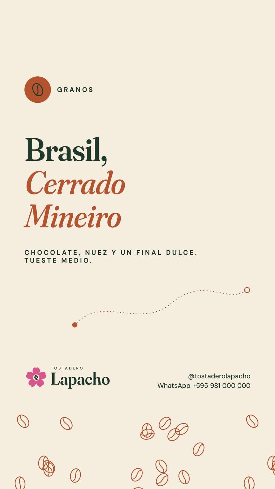 Story tipográfica de Granos: Brasil, Cerrado Mineiro