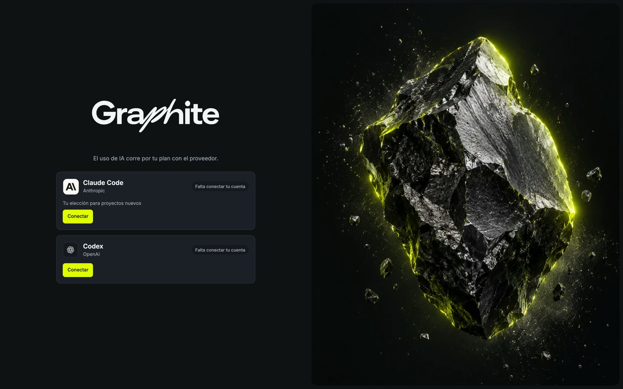 Primer uso de Graphite: conectar Claude Code o Codex